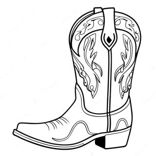 Pagini De Colorat Cu Cizme De Cowboy Colorate 98575-37387
