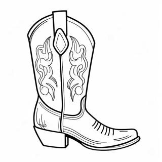 Pagini De Colorat Cu Cizme De Cowboy Colorate 98575-37388