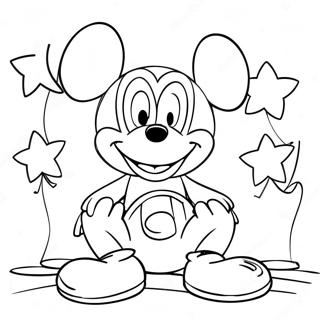 Pagini De Colorat Aniversare Mickey Mouse 98777-37536