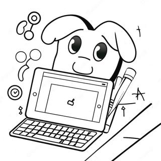 Pagini De Colorat Cu Ipad Colorat Si Aplicatii Distractive 98855-37599