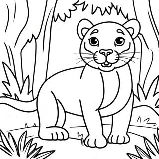 Puma Jucaus In Jungla Pagina De Colorat 98881-37617
