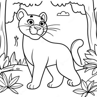 Puma Jucaus In Jungla Pagina De Colorat 98881-37618