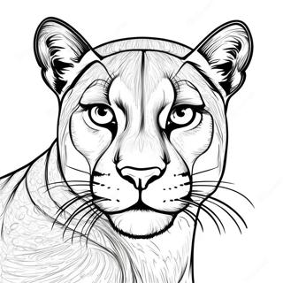 Portret Realist De Puma Pagina De Colorat 98884 37631