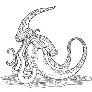 Pagina De Colorat Kraken Desene De Colorat