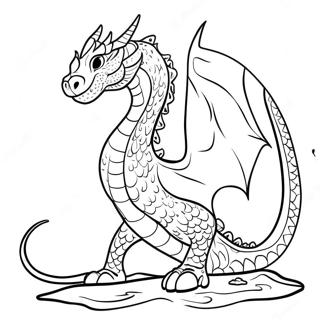 Pagina De Colorat Dragon De Apa Feroce 99447-38067
