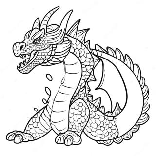 Pagina De Colorat Dragon De Apa Feroce 99447-38068