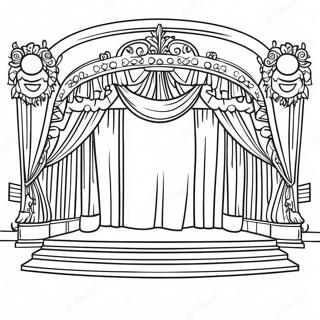 Pagini De Colorat Cu Scena De Teatru Colorata 99651-38409