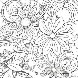 Pagini De Colorat Cu Estetica Florala 99701-38446