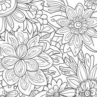 Pagini De Colorat Cu Model Floral Stralucitor 99702-38450