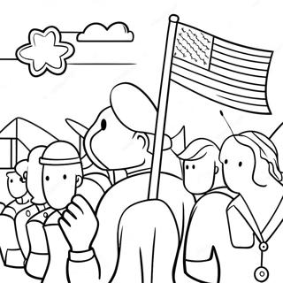 Pagina De Colorat Cu Parada De Ziua Patriotului 99756 38503