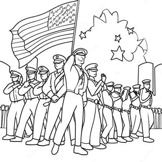 Pagina De Colorat Cu Parada De Ziua Patriotului 99756 38504