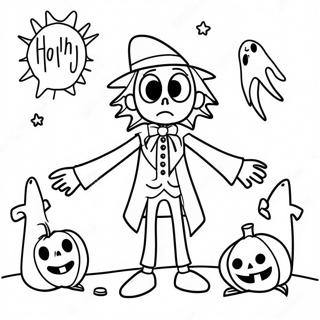 Pagina De Colorat Infricosatoare De Halloween Tim Burton 99780-38513