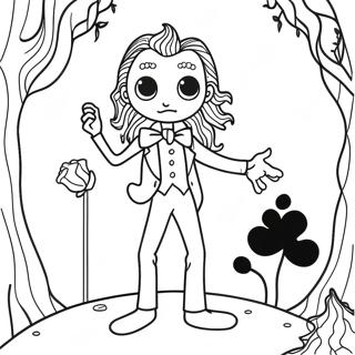 Pagina De Colorat Cu Fantezii Intunecate Tim Burton 99781-38518