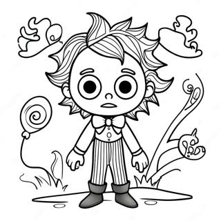 Pagina De Colorat Cu Fantezii Intunecate Tim Burton 99781-38519