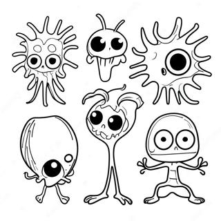 Pagina De Colorat Cu Creaturi Infricosatoare Tim Burton 99782-38522