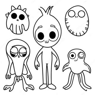 Pagina De Colorat Cu Creaturi Infricosatoare Tim Burton 99782-38523